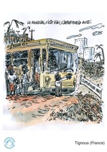 Τα σκίτσα του ήταν πάντα εξαιρετικά δηκτικά, όπως όταν «σχολίαζε» τα αστυνομικά μέτρα που επιβλήθηκαν στο Ρίο για το Μουντιάλ