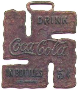 Μενταγιόν σβάστικα Coca-Cola της δεκαετίας του 1920