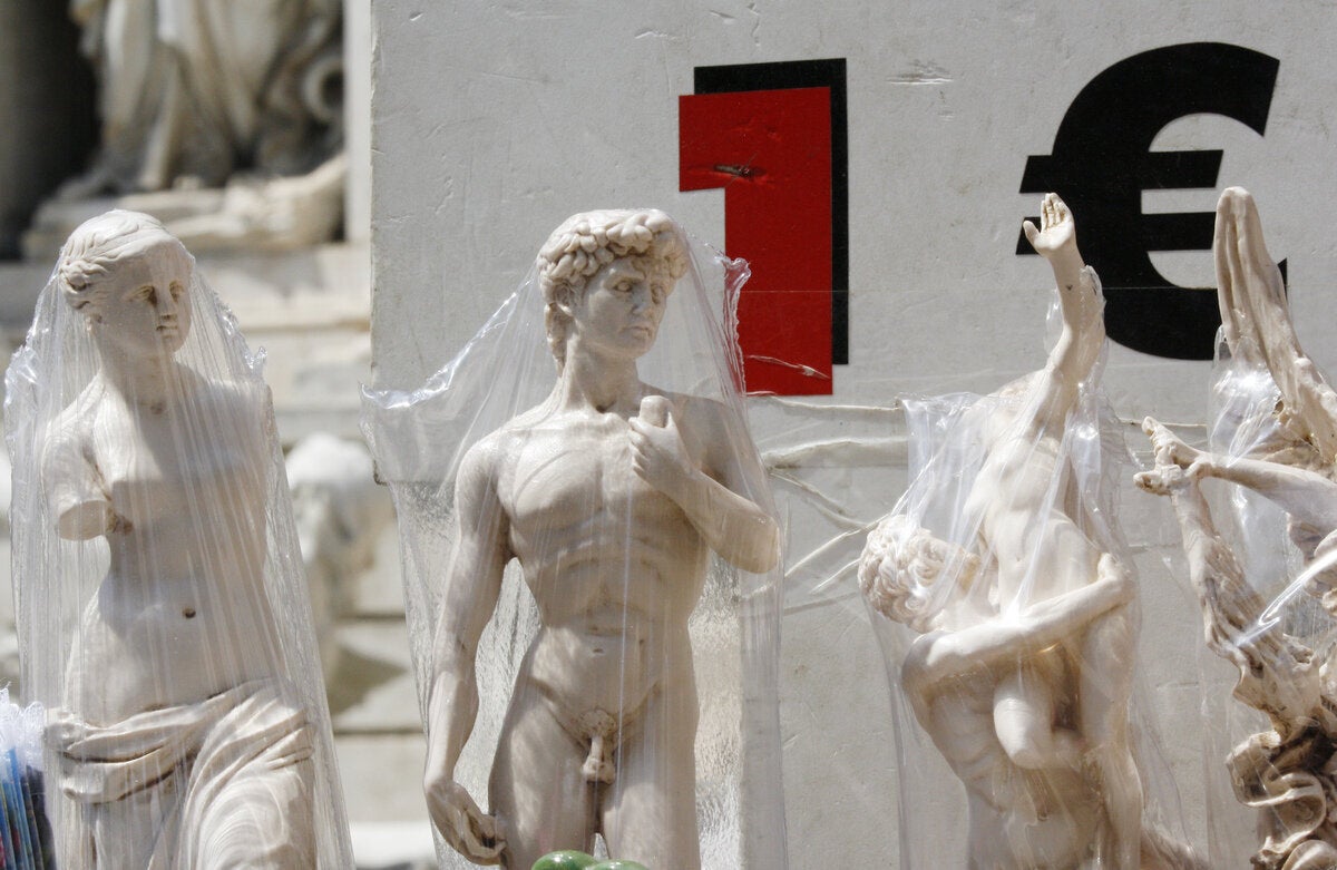 Γύψινους κούρους και κόρες