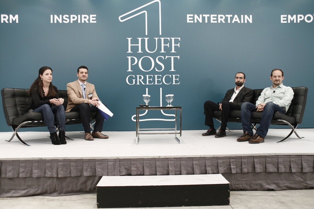 Από αριστερά: Ρωξάνη Κουτσολουκά, Νίκος Άγουρος, Γιώργος Τζιραλής και Ανδρέας Κωνσταντίνου