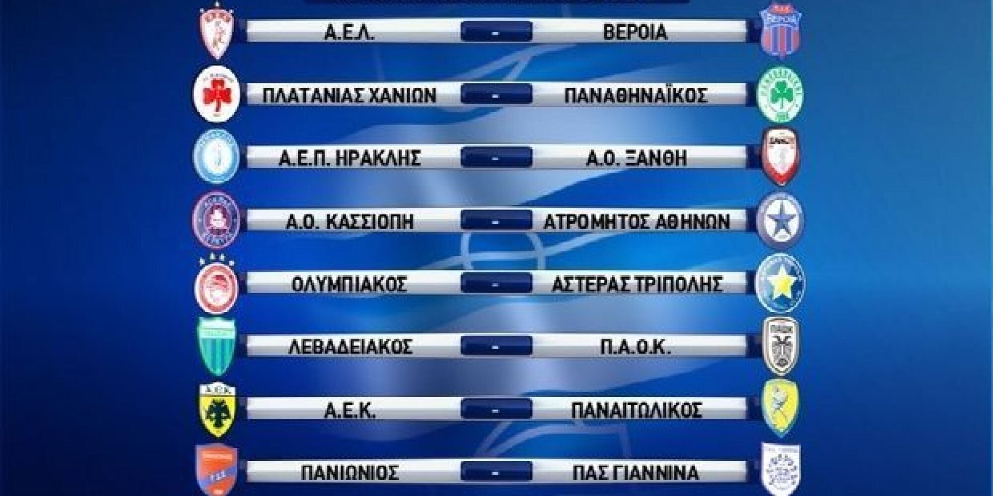 Κλήρωση Super League: Πρόγραμμα σεζόν 2016/17