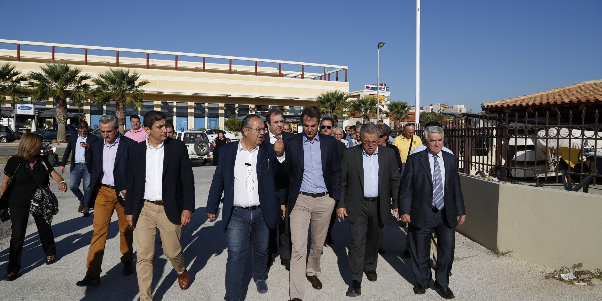 Επίσκεψη του προέδρου της ΝΔ Κ. Μητσοτάκη στο Λαύριο