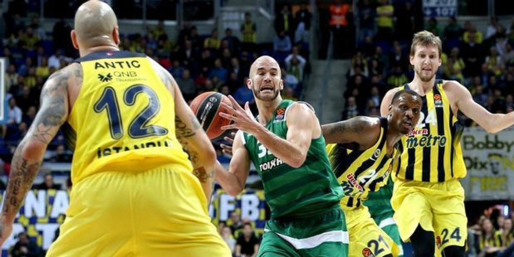 Απογοητευτικός ο Παναθηναϊκός στην Πόλη, 84-63 από τη Φενέρ