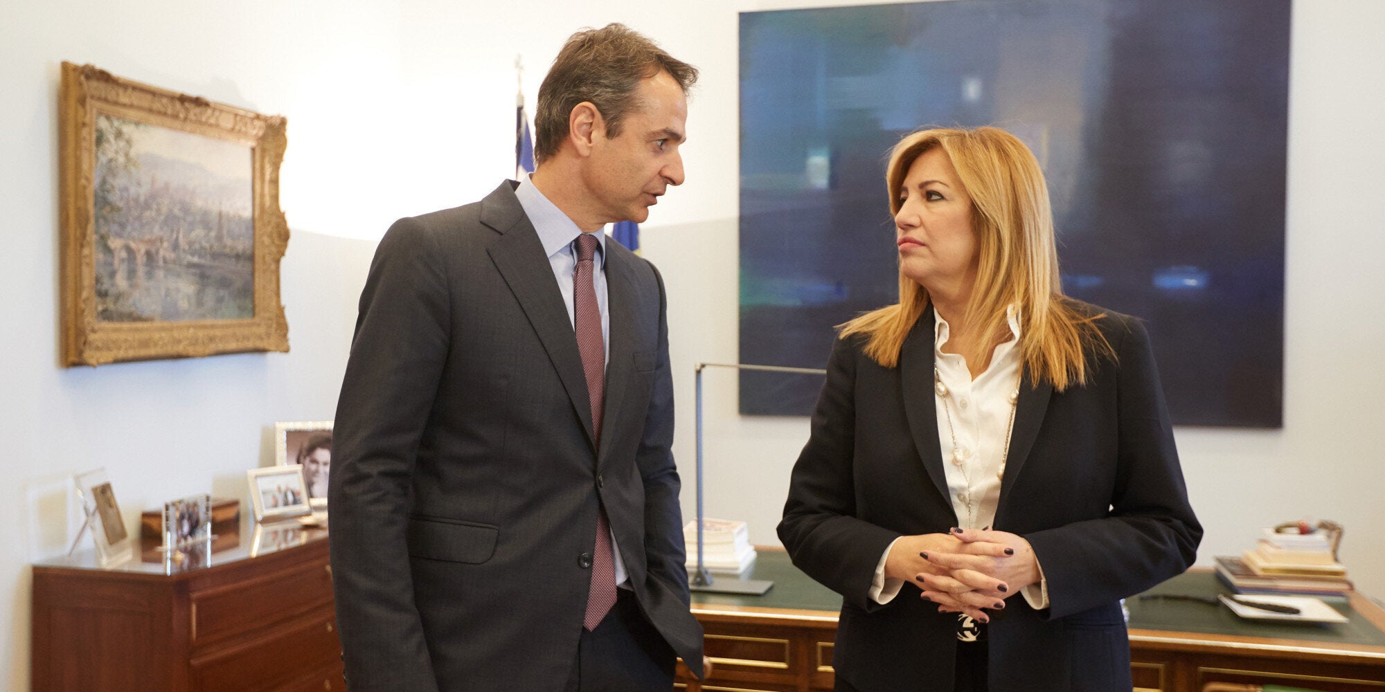 Επαφές ΠΑΣΟΚ- ΝΔ: Τι συζήτησαν ο Κυριάκος Μητσοτάκης με τη Φώφη Γεννηματά