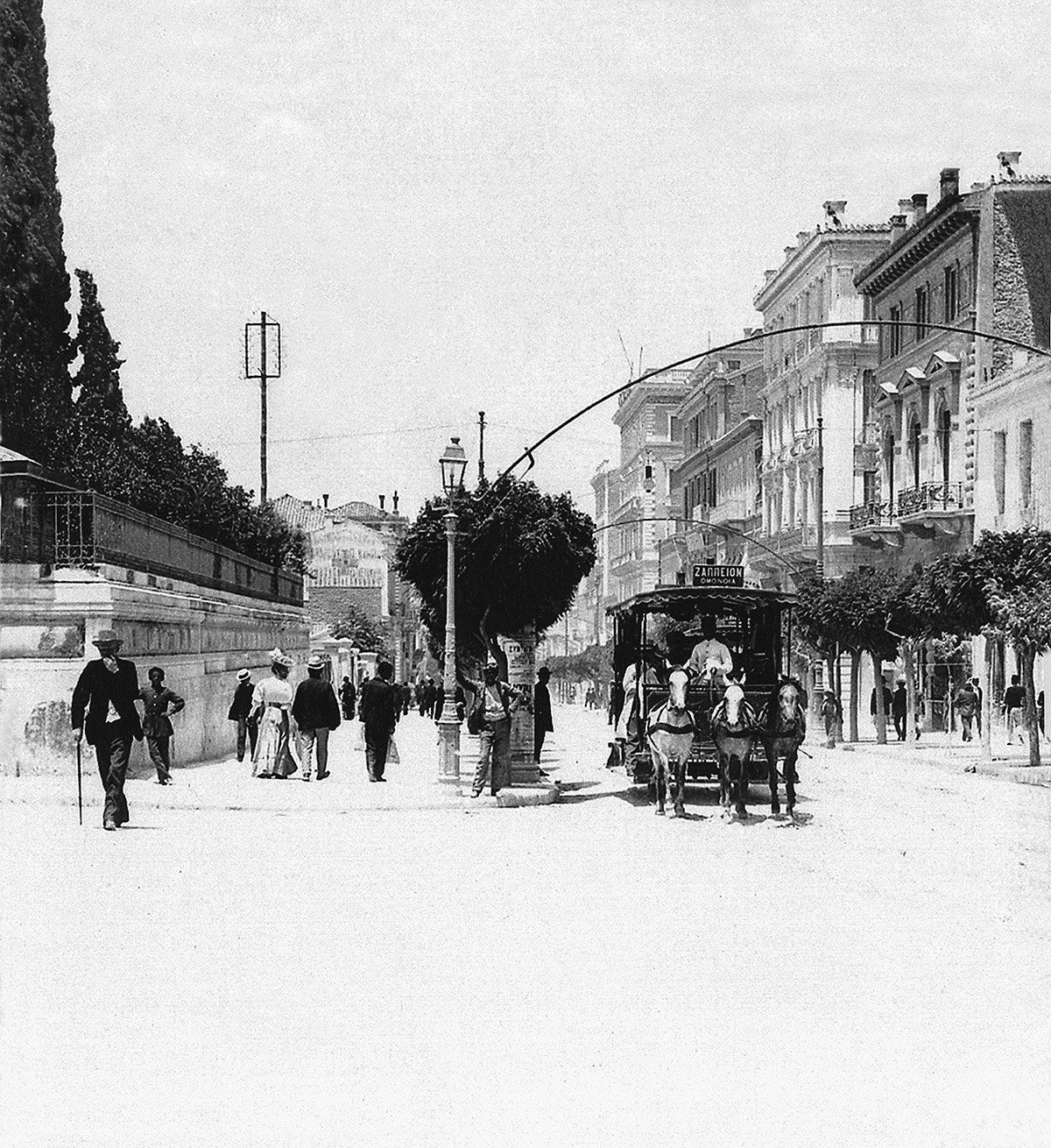 Ιππήλατο τραμ στην οδό Σταδίου