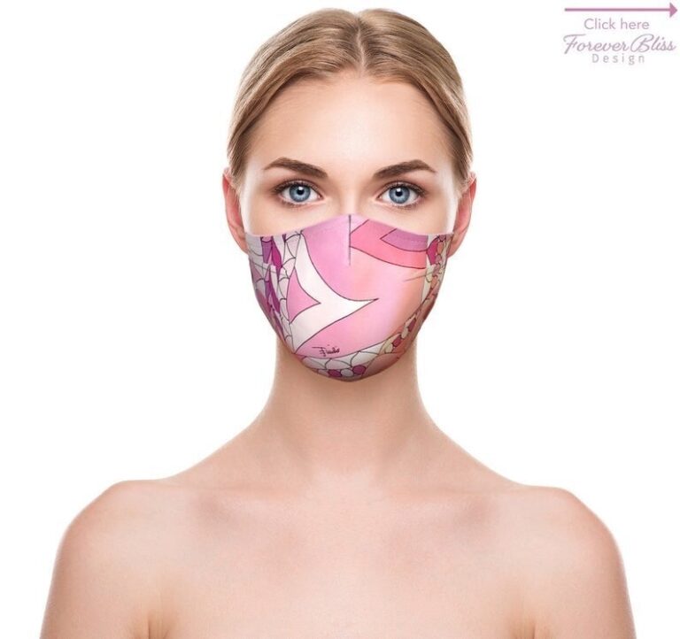 Forever Bliss Design Authentic Emilio Pucci Pattern Face Mask