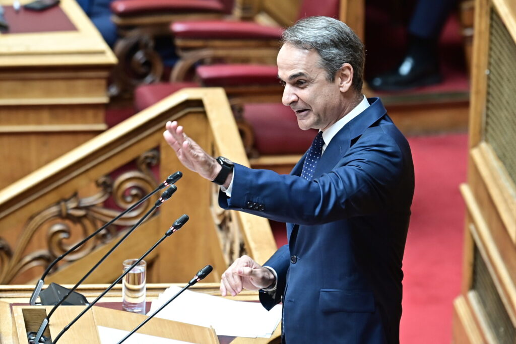 Συζήτηση στην Ολομέλεια της Βουλής επί της προτάσεως που κατέθεσαν εξήντα (60) Βουλευτές της Κοινοβουλευτικής Ομάδας "ΝΕΑ ΔΗΜΟΚΡΑΤΙΑ", για σύσταση Εξεταστικής Επιτροπής "που θα διερευνήσει όλα τα ζητήματα που έχουν ανακύψει σχετικά με τη λειτουργία του Οργανισμού Πληρωμών και Ελέγχου Κοινοτικών Ενισχύσεων Προσανατολισμού και Εγγυήσεων (Ο.Π.Ε.Κ.Ε.Π.Ε), με γνώμονα την ανάδειξη τυχόν ευθυνών και την αποκατάσταση της αξιοπιστίας του συστήματος πληρωμής των αγροτικών ενισχύσεων, ώστε να αποτελεί έναν αξιόπιστο, αποτελεσματικό και δίκαιο μηχανισμό για όλους τους παραγωγούς της χώρας", Τρίτη 29 Ιουλίου 2025. (ΜΙΧΑΛΗΣ ΚΑΡΑΓΙΑΝΝΗΣ/EUROKINISSI)