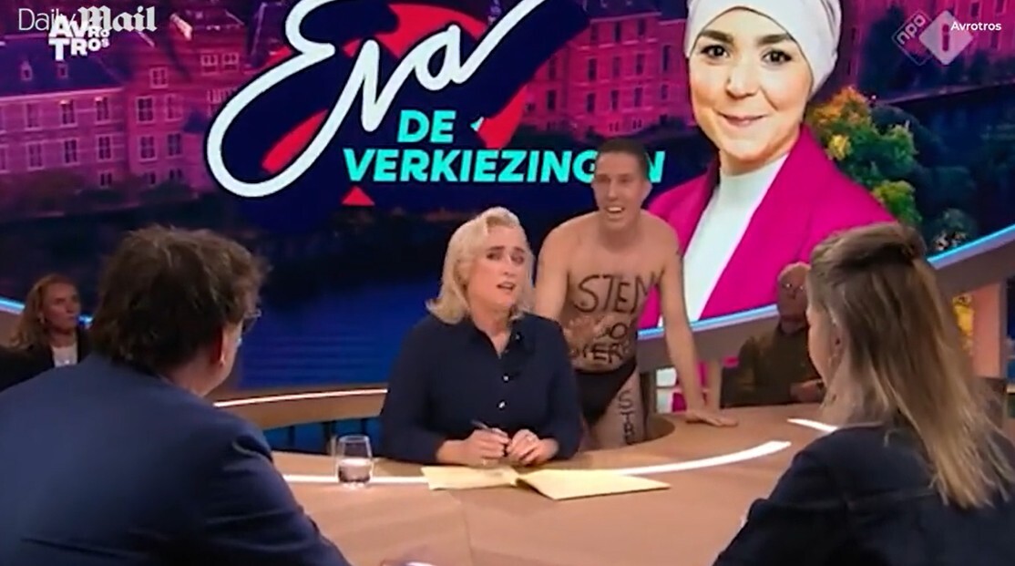Ολλανδία: Απίστευτη γκάφα στον «αέρα» εκπομπής – Απομάκρυναν βουλευτή τον οποίο μπέρδεψαν με ημίγυμνο ακτιβιστή (Βίντεο)