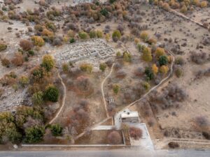 Αεροφωτογραφία του αρχαιολογικού χώρου της Ζωμίνθου