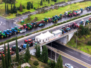 Στιγμιότυπο απο το μπλόκο στον Μπράλο. Δευτέρα 22 Δεκεμβρίου 2025 (ΑΝΤΩΝΗΣ ΝΙΚΟΛΟΠΟΥΛΟΣ/EUROKINISSI)
