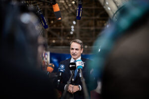 Ο πρωθυπουργός Κυριάκος Μητσοτάκης στην έκτακτη Σύνοδο του Ευρωπαϊκού Συμβουλίου, στις Βρυξέλλες, Πέμπτη 22 Ιανουαρίου 2026. Eurokinissi