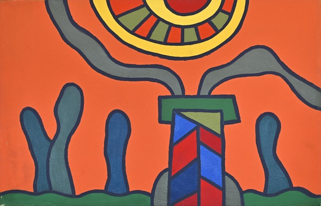 «Αλέξης Ακριθάκης – Μια γραμμή κύμα»: Με μάτια και καρδιές, βέλη και τόξα, βαλίτσες και καραβάκια