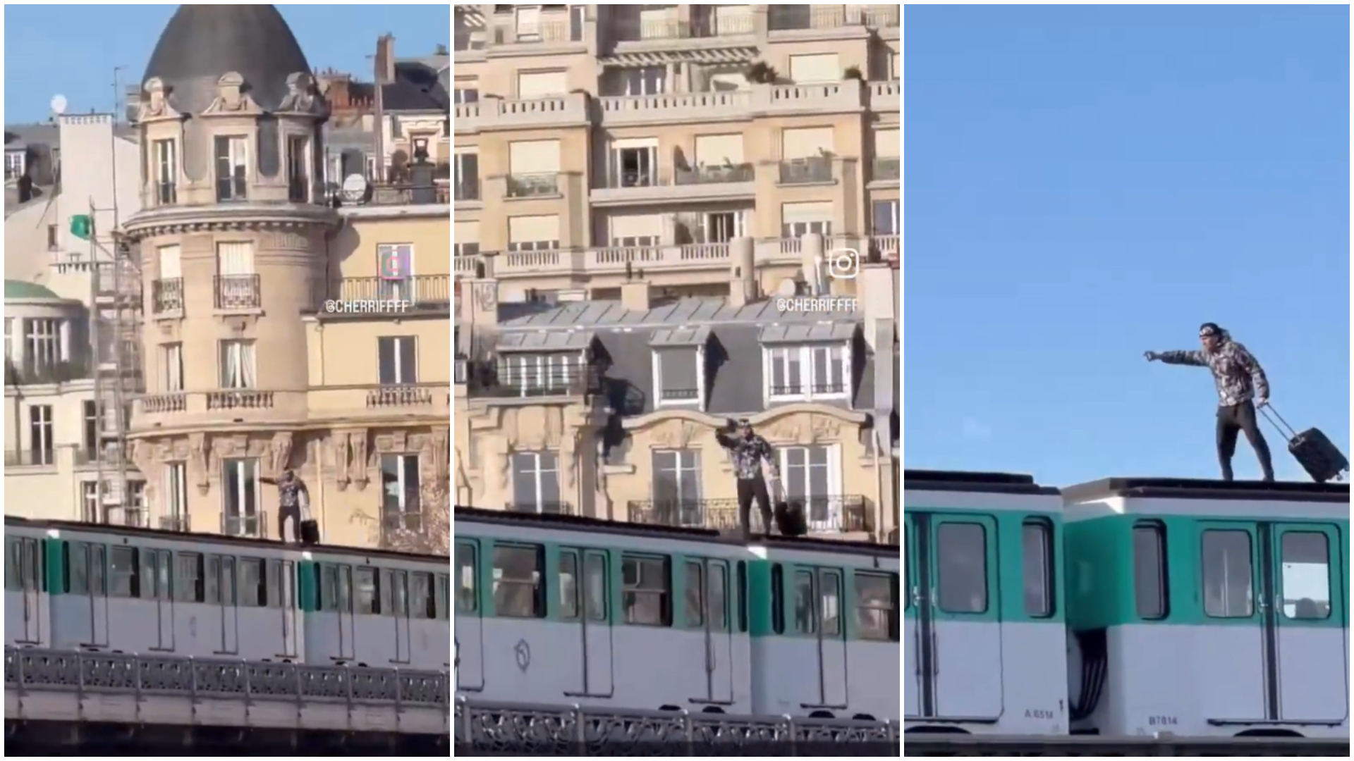 Ρίσκο χωρίς όρια: Ανδρας τραβάει βίντεο πάνω σε κινούμενο μετρό στο Παρίσι