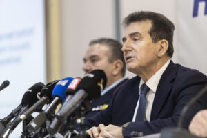 Συνέντευξη τύπου του υπουργού Προστασίας του Πολίτη Μιχάλη Χρυσοχοΐδη, στην Θεσσαλονίκη, Τρίτη 17 Μαρτίου 2026. (ΒΑΣΙΛΗΣ ΒΕΡΒΕΡΙΔΗΣ/ΜΟΤΙΟΝΤΕΑΜ)