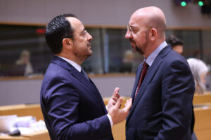 Φωτογραφία αρχείου - Ο Νίκος Χριστοδουλίδης με τον Σαρλ Μισέλ σε Σύνοδο Κορυφής του 2024