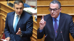 Τάσος Χατζηβασιλείου (αριστερά) και Χαράλαμπος Αθανασίου (δεξιά) Πηγή: EUROKINISSI