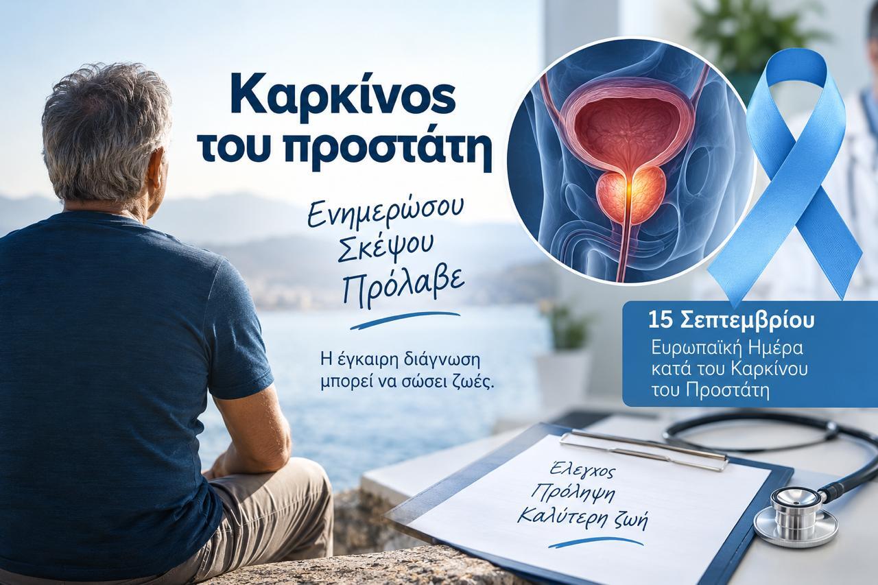 Καρκίνος του προστάτη: Η έγκαιρη διάγνωση σώζει ζωές – Τι αλλάζει μετά την αφαίρεσή του – Σήμερα Τρίτη η Ευρωπαϊκή μέρα