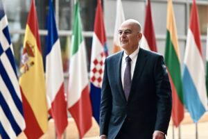 Φωτογραφία αρχείου - Ο υπουργός Άμυνας Νίκος Δένδιας σε Συμβούλιο των υπουργών Άμυνας στις Βρυξέλλες