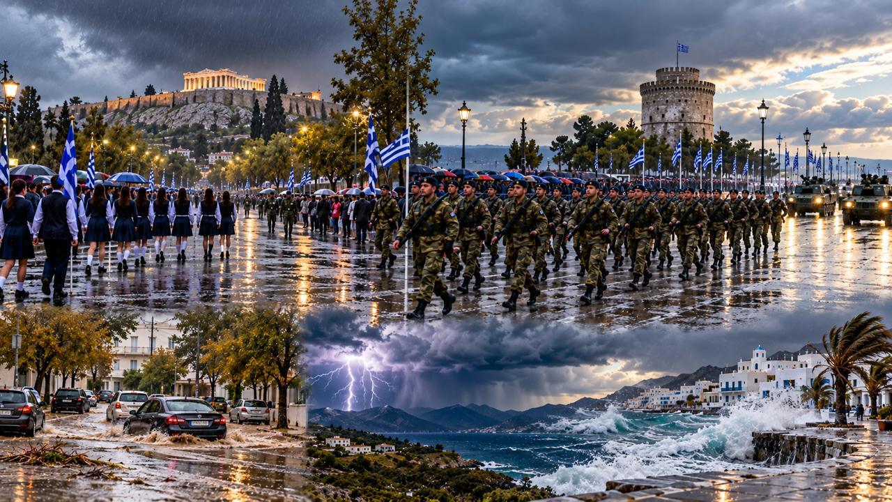 Καιρός 28ης Οκτωβρίου: Καταιγίδες, Red Code και ματαιώσεις μαθητικών παρελάσεων – Ποιες περιοχές αντιμετωπίζουν προβλήματα και η πρόγνωση έως τη Δευτέρα